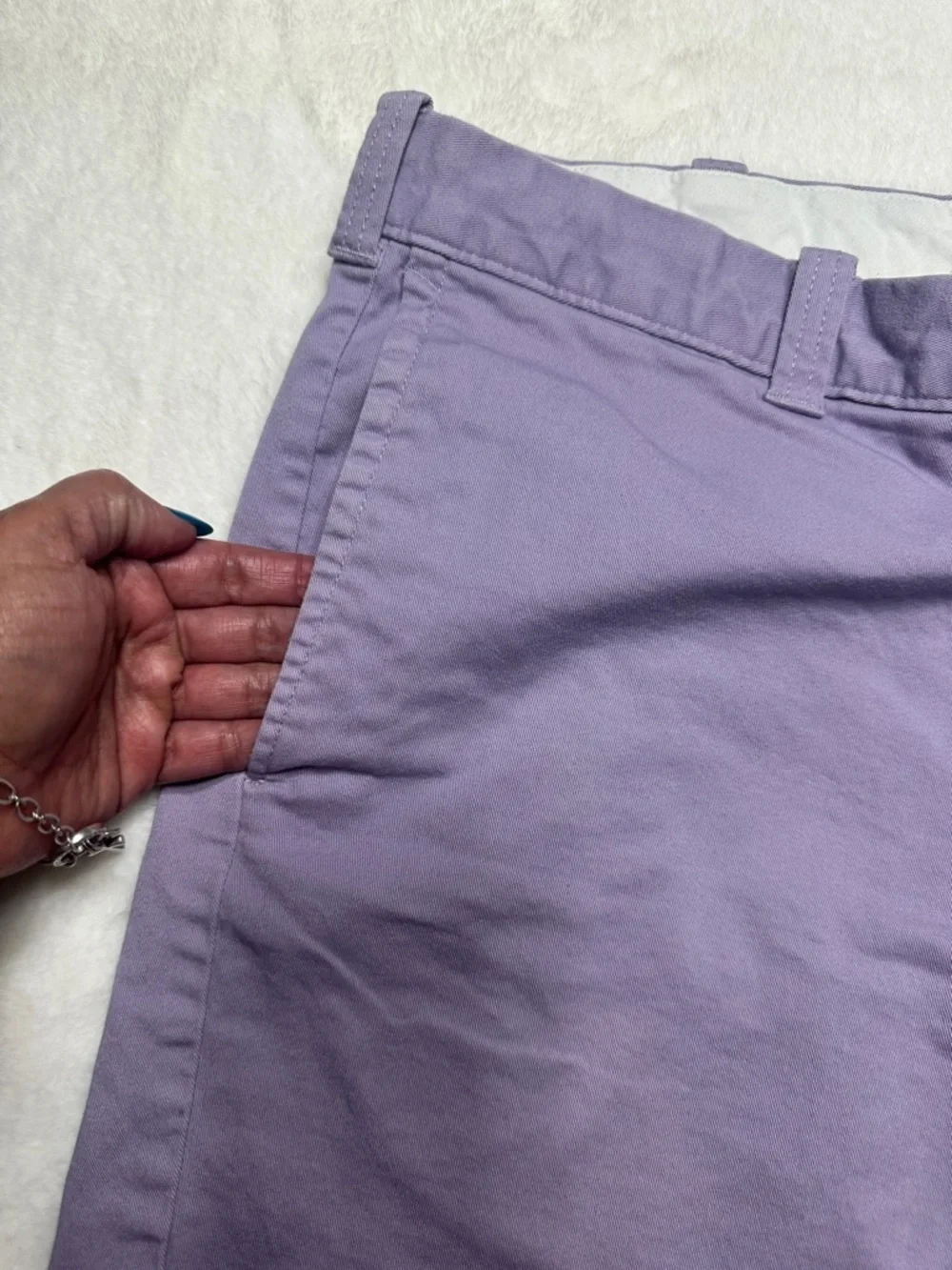 J. Crew Men’s Lavender Flat-Front Chino Shorts